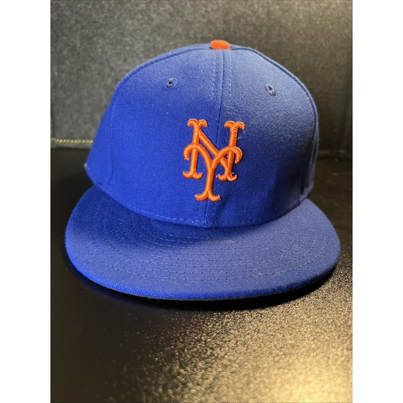 NY Mets Hat Blue New Era 59Fifty Fitted 7 5/8 Official On Field Cap - Picture 2 of 11